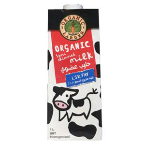 Organic Larder Semi Skimmed Milk 1.5% (1L)